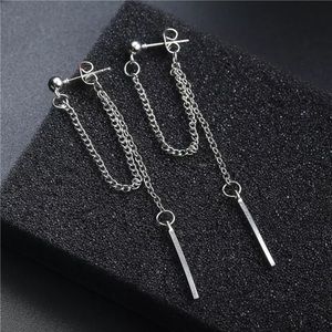 Silver Earrings with chain NWT